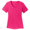 Sport-Tek Women's Pink Raspberry PosiCharge Elevate Scoop Neck Tee