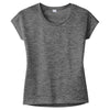 Sport-Tek Women's Grey-Black Electric PosiCharge Electric Heather Sporty Tee