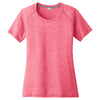 Sport-Tek Women's Pink Raspberry Heather PosiCharge Tri-Blend Scoop Neck Tee