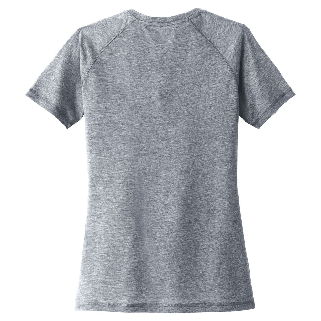 Sport-Tek Women's True Navy Heather PosiCharge Tri-Blend Scoop Neck Tee