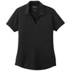 Sport-Tek Women's Black Triad Solid PosiCharge Tri-Blend Wicking Polo