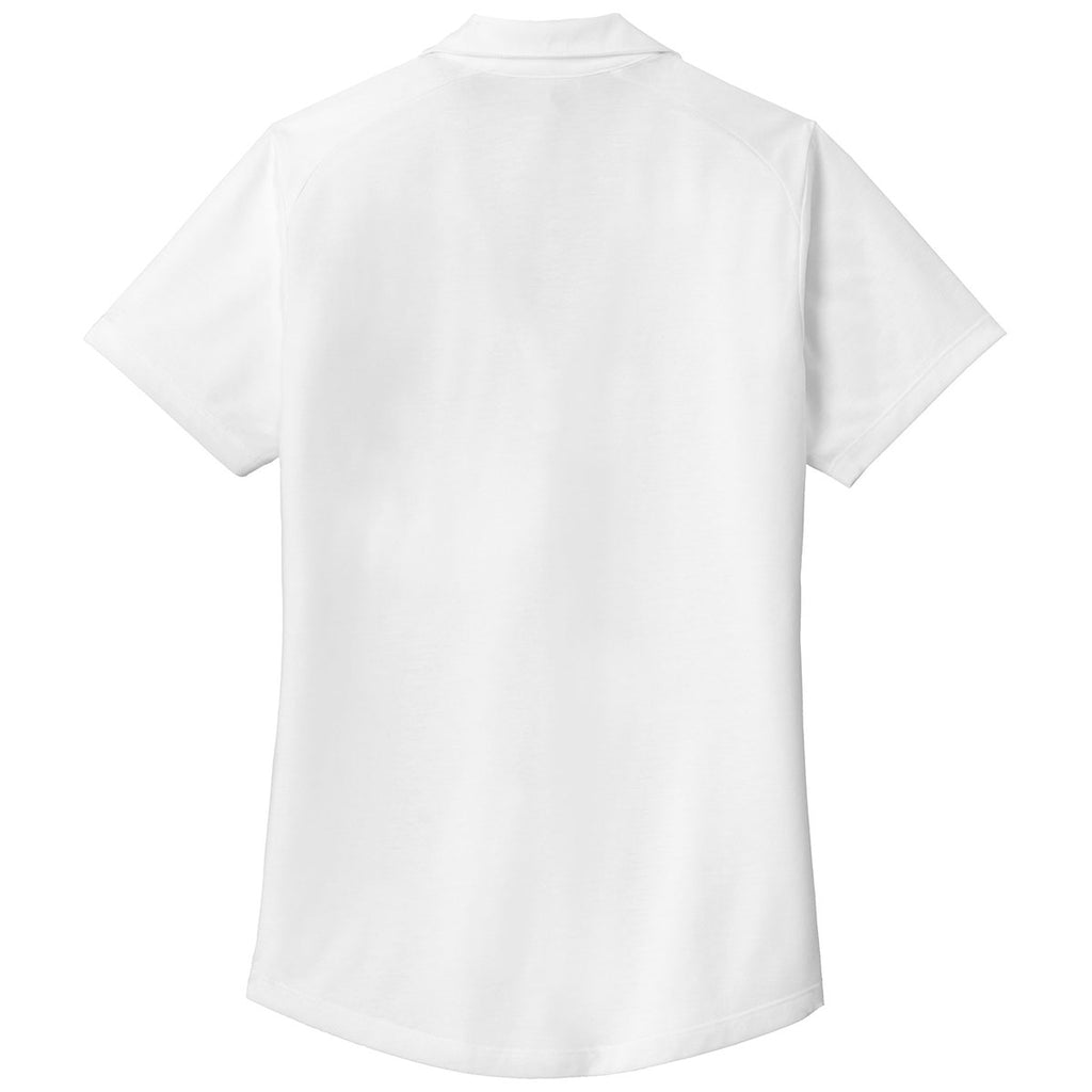 Sport-Tek Women's White PosiCharge Tri-Blend Wicking Polo