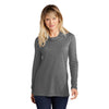 Sport-Tek Women's Dark Grey Heather Posicharge Tri-Blend Wicking Long Sleeve Hoodie