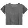 Sport-Tek Women's Dark Grey PosiCharge Tri-Blend Wicking Draft Crop Tee