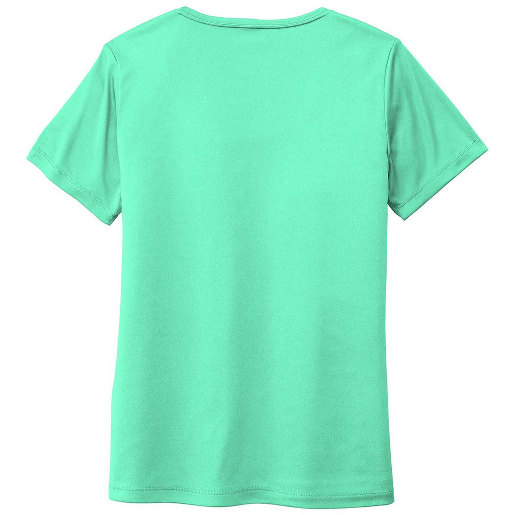 Sport-Tek Women's Bright Seafoam Posi-UV Pro Scoop Neck Tee