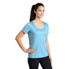 Sport-Tek Women's Light Blue Posi-UV Pro Scoop Neck Tee