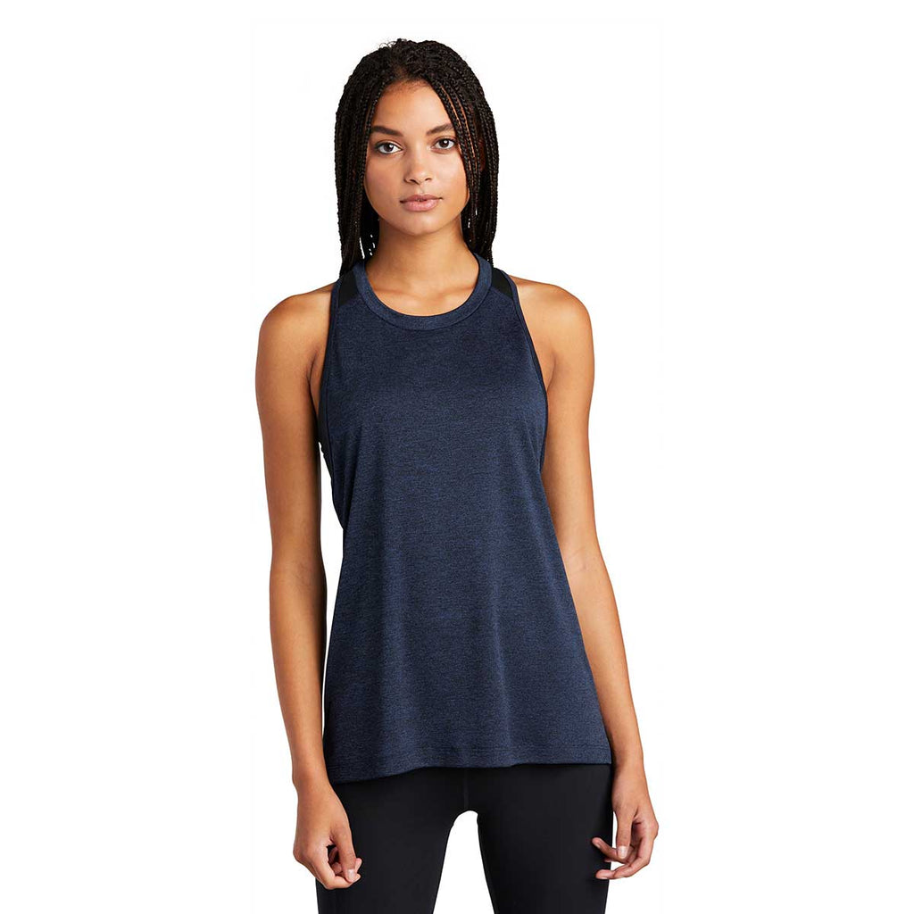 Sport-Tek Women's Dark Royal Heather/Black Endeavor Tank