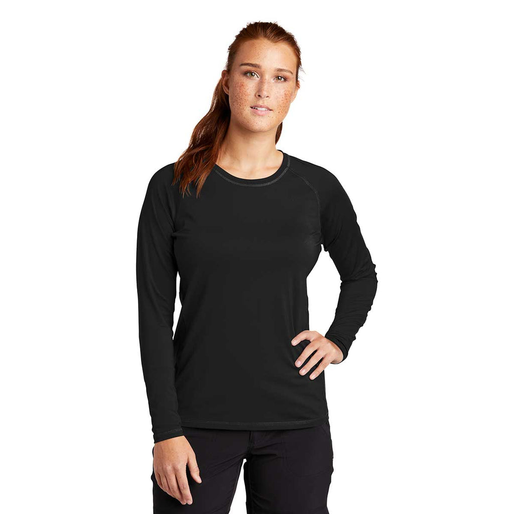 Sport-Tek Women's Black Long Sleeve Rashguard Tee