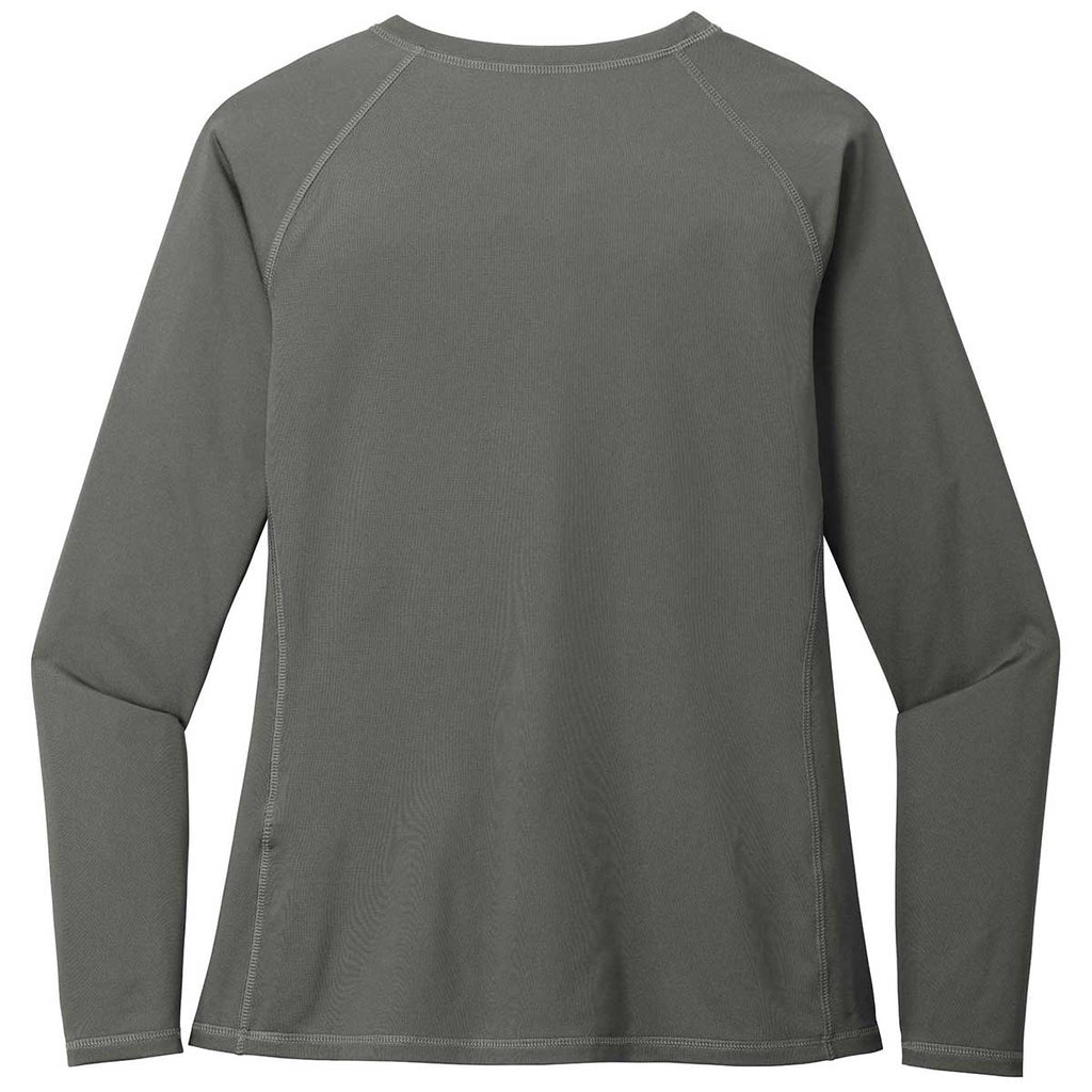 Sport-Tek Women's Dark Smoke Grey Long Sleeve Rashguard Tee