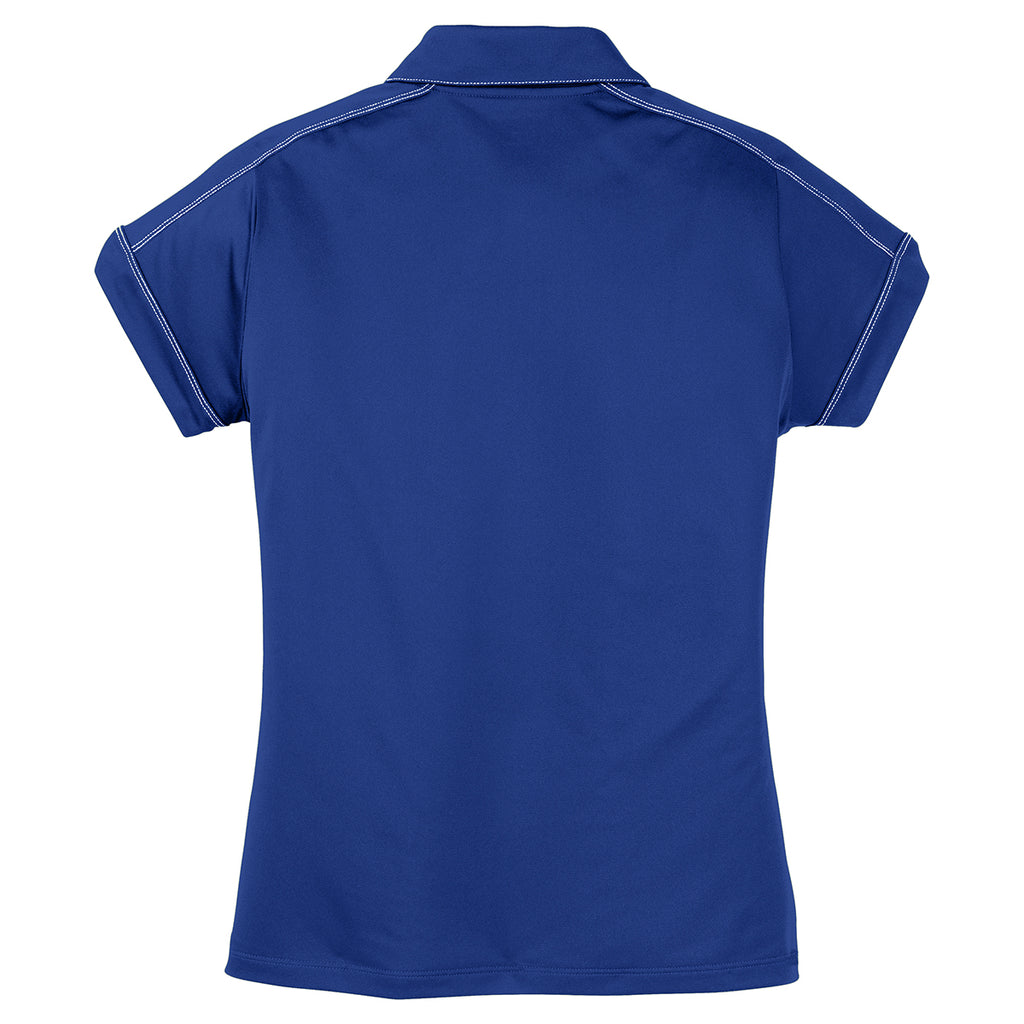 Sport-Tek Women's True Royal Contrast Stitch Micropique Sport-Wick Polo