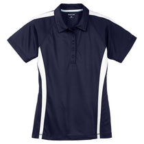 Sport-Tek Women's True Navy PosiCharge Micro-Mesh Colorblock Polo