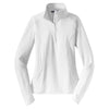 Sport-Tek Women's White Sport-Wick Stretch 1/4-Zip Pullover