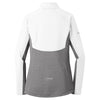 Sport-Tek Women's White/Charcoal Grey Heather Sport-Wick Stretch Contrast 1/2-Zip Pullover