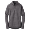 Sport-Tek Women's Charcoal Grey Sport-Wick Stretch Reflective Heather 1/2-Zip Pullover