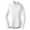 Sport-Tek Women's White Sport-Wick Stretch Reflective Heather 1/2-Zip Pullover