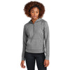 Sport-Tek Women's Charcoal Grey Heather Sport-Wick Stretch 1/2-Zip Hoodie