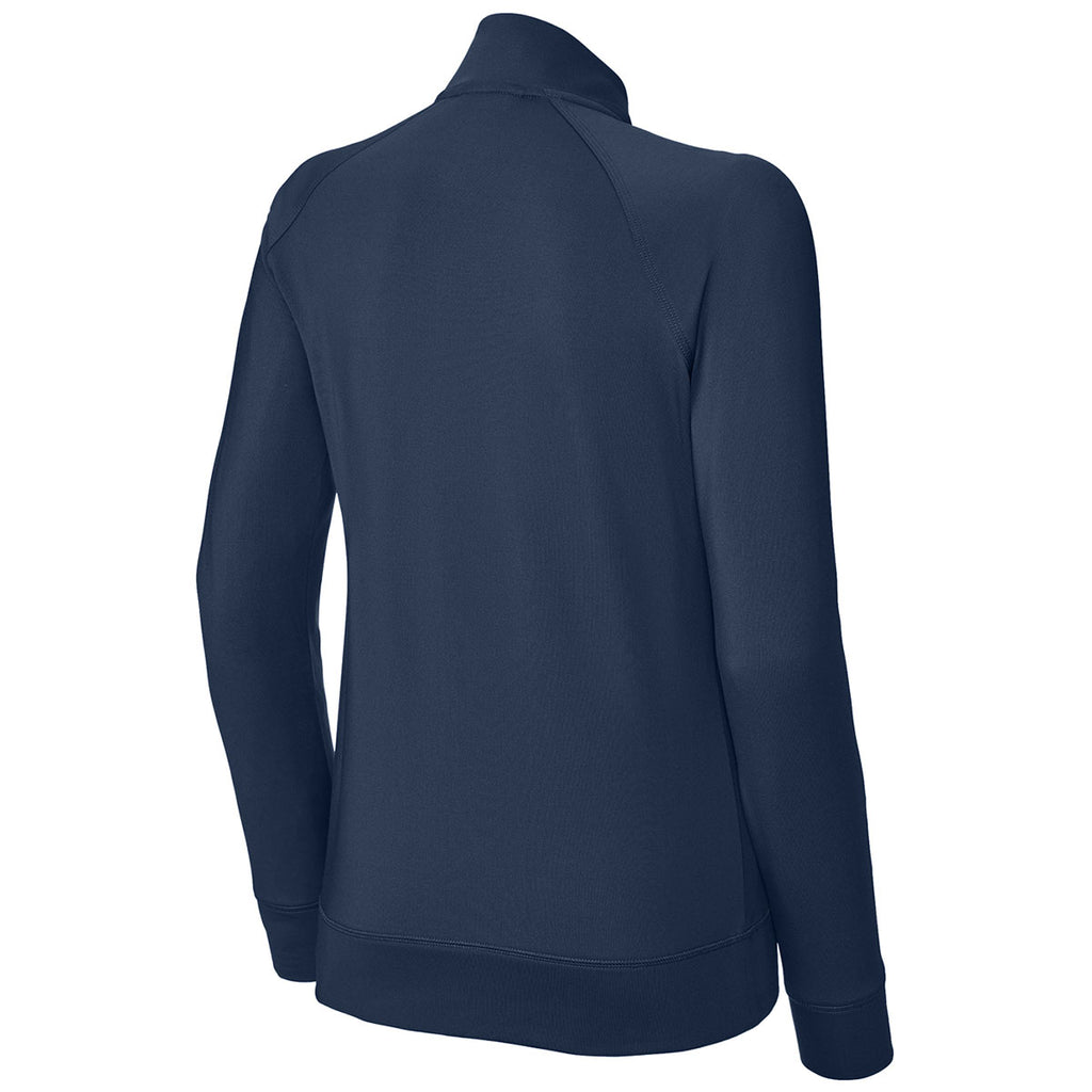 Sport-Tek Women's True Navy Sport-Wick Stretch Full-Zip Cadet Jacket