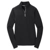 Sport-Tek Women's Black Sport-Wick Textured 1/4-Zip Pullover