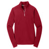 Sport-Tek Women's Deep Red Sport-Wick Textured 1/4-Zip Pullover