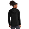 Sport-Tek Women's Deep Black Circuit Hooded Full Zip