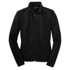 Sport-Tek Women's Black/Black Tricot Track Jacket