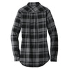 Port Authority Women's Grey/Black Plaid Flannel Tunic