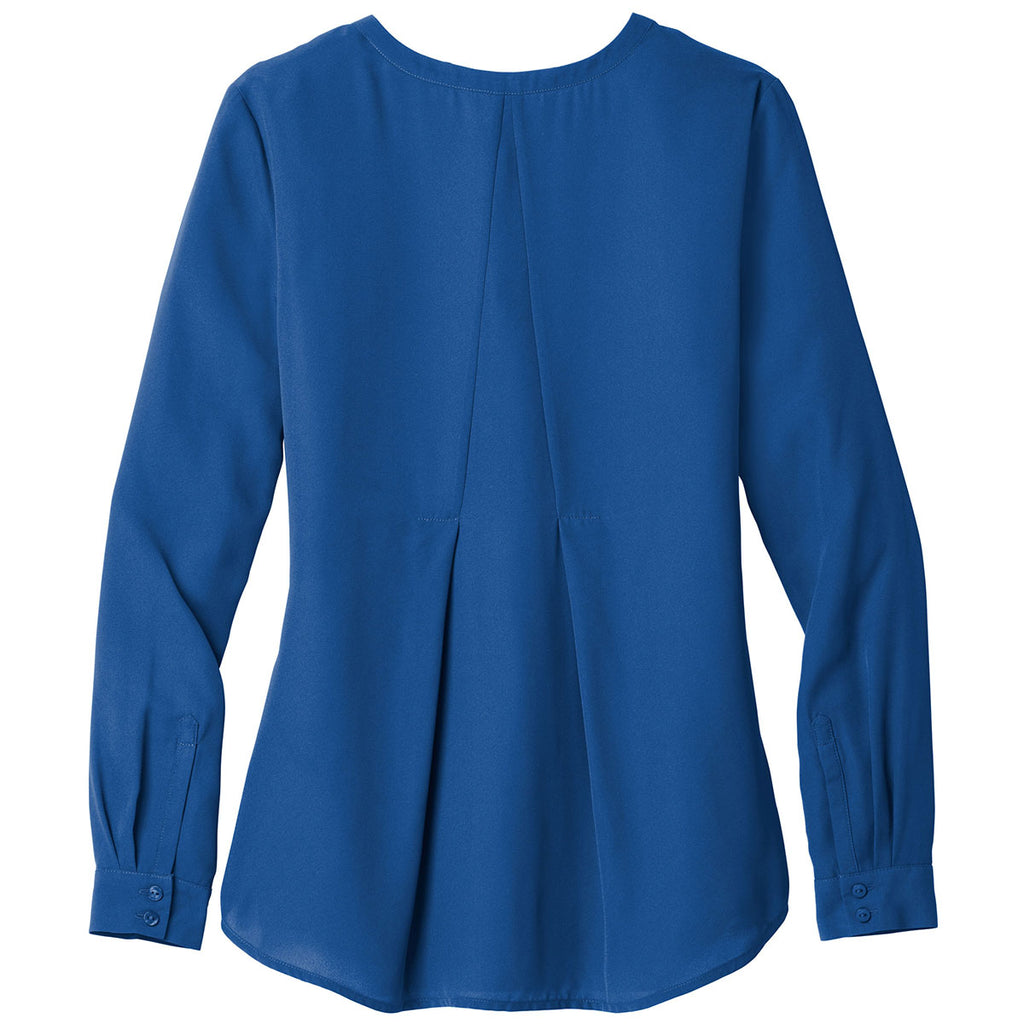 Port Authority Women's True Blue Long Sleeve Button-Front Blouse