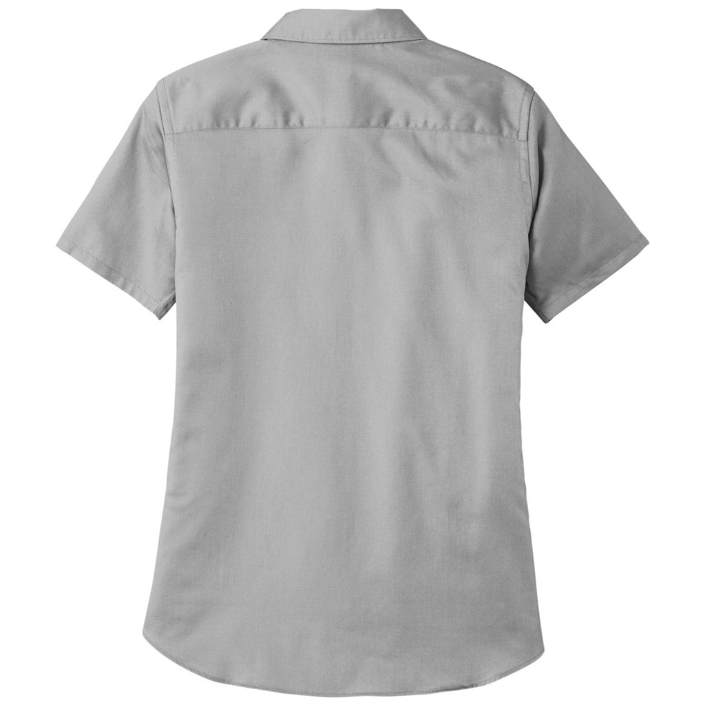 Port Authority Women's Gusty Grey Short Sleeve SuperPro React Twill Shirt