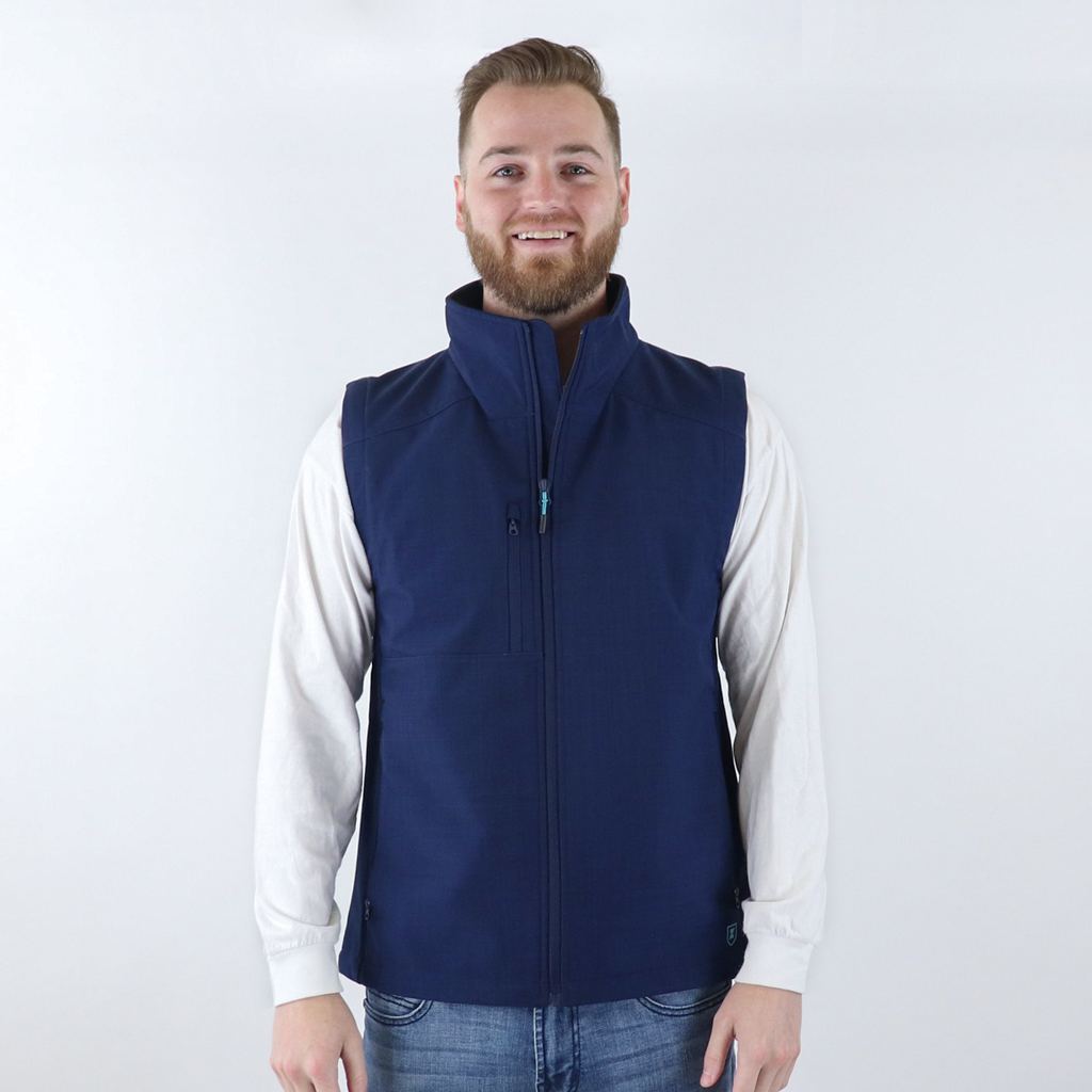 48-Hour Zusa Men's Navy Cross-Hatch Wanderlust Vest