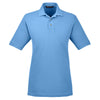 Harriton Men's Light College Blue 6 oz. Ringspun Cotton Pique Short-Sleeve Polo