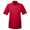 Harriton Men's Red 6 oz. Ringspun Cotton Pique Short-Sleeve Polo