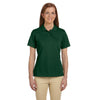 Harriton Women's Dark Green 6 oz. Ringspun Cotton Pique Short-Sleeve Polo