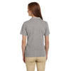 Harriton Women's Grey Heather 6 oz. Ringspun Cotton Pique Short-Sleeve Polo