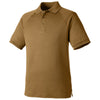 Harriton Men's Coyote Brown Charge Snag and Soil Protect Polo