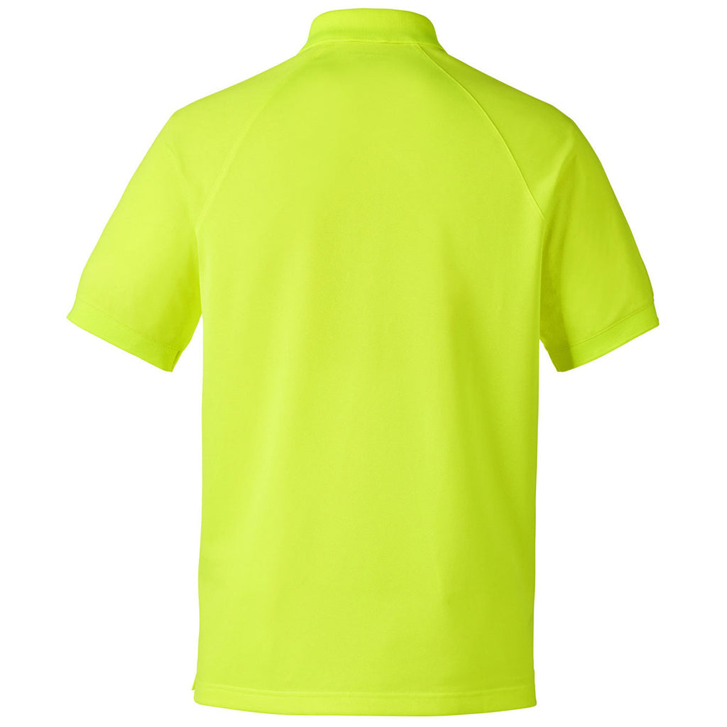 Harriton Men's Safety Yellow Charge Snag and Soil Protect Polo