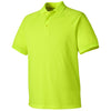 Harriton Men's Safety Yellow Charge Snag and Soil Protect Polo