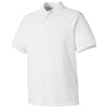 Harriton Men's White Charge Snag and Soil Protect Polo