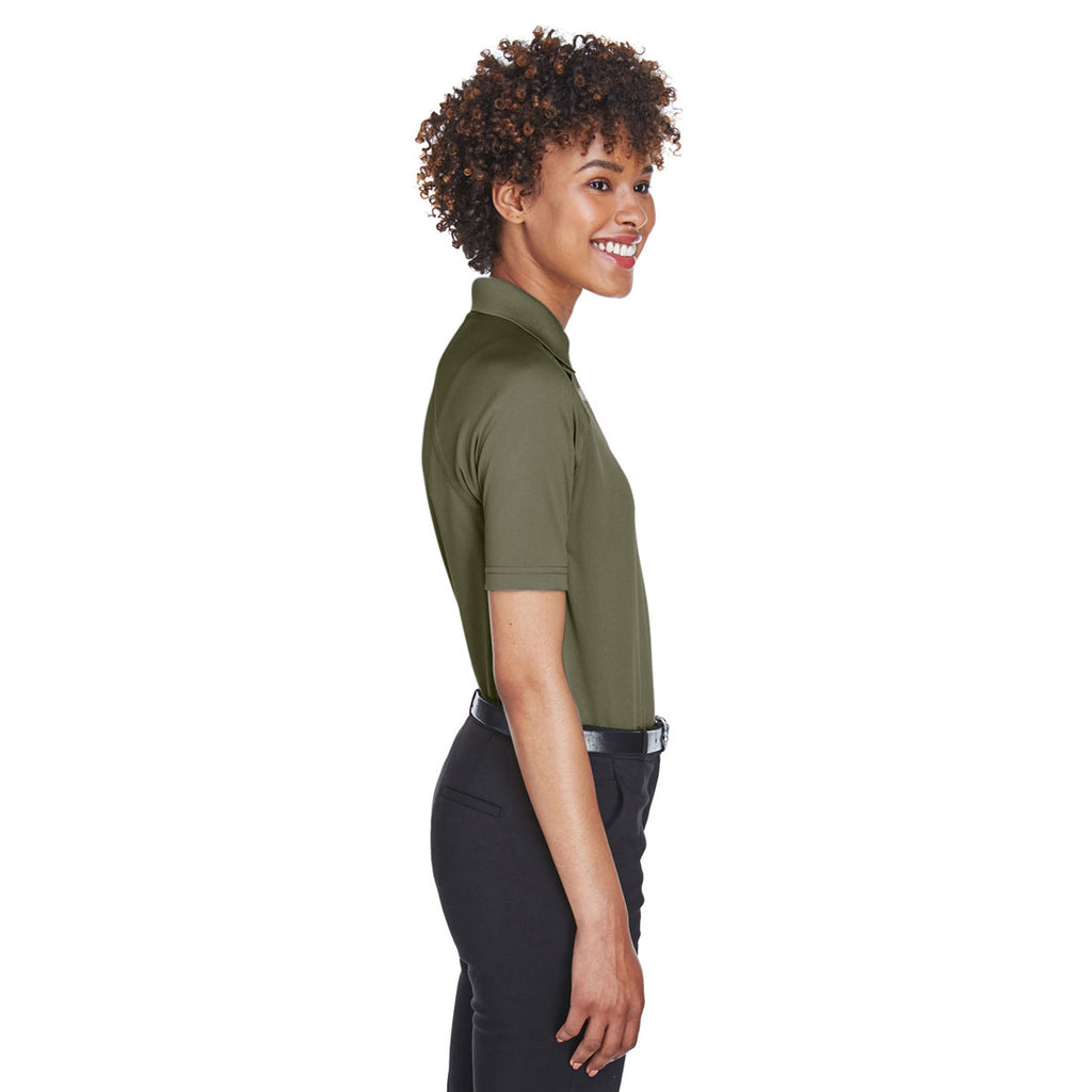 Harriton Women's Tactical Green Tactical Performance Polo