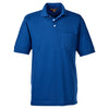 Harriton Men's True Royal 5.6 oz. Easy Blend Polo with Pocket