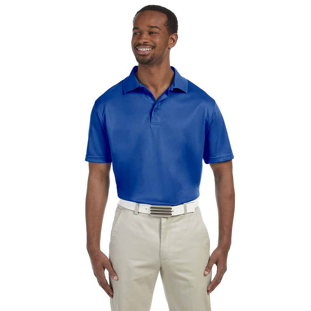 Harriton Men's True Royal 4 oz. Polytech Polo