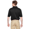 Harriton Men's Black Advantage IL Snap Placket Performance Polo