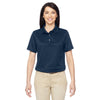 Harriton Women's Dark Navy Advantage IL Snap Placket Performance Polo