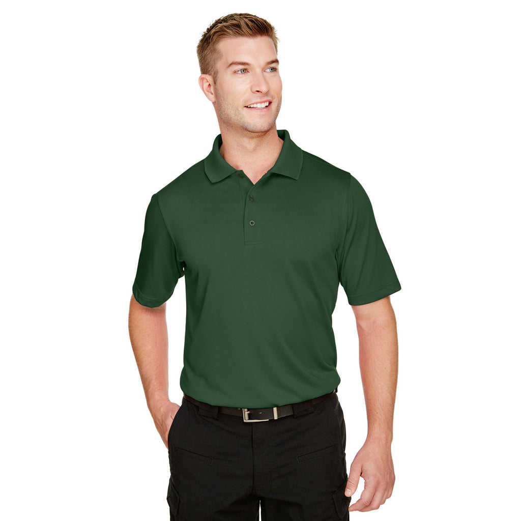 Harriton Men's Dark Green Advantage Snag Protection Plus Polo