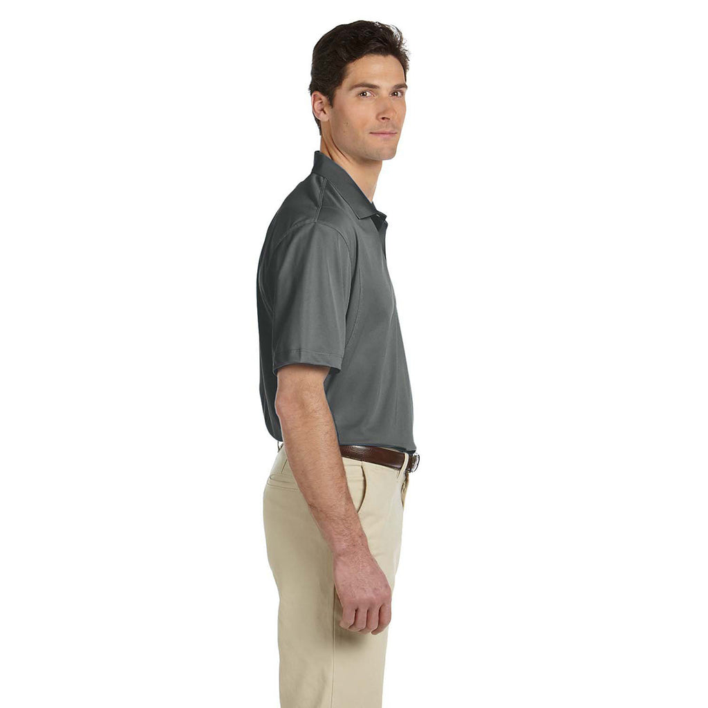 Harriton Men's Charcoal Micro-Pique Polo