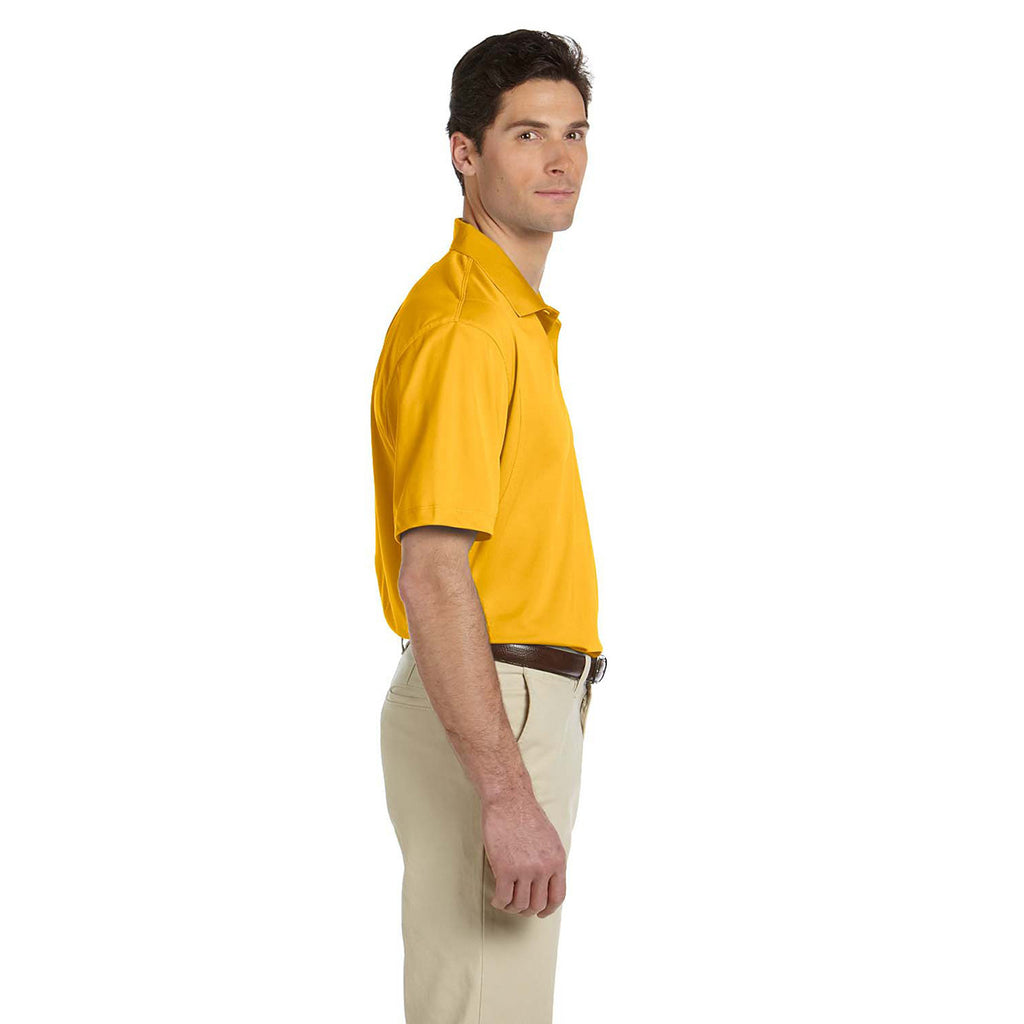 Harriton Men's Gold Micro-Pique Polo