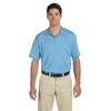 Harriton Men's Light Blue Micro-Pique Polo