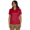 Harriton Women's Red Micro-Pique Polo