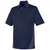 Harriton Men's Dark Navy/ Dark Charcoal Tall Flash Snag Protection Plus Colorblock Polo