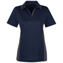 Harriton Women's Dark Navy/Dark Charcoal Flash Snag Protection Plus Colorblock Polo