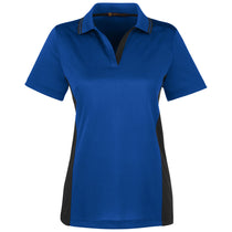 Harriton Women's True Royal/Black Flash Snag Protection Plus Colorblock Polo